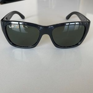 Ray Ban black sunglasses with case.